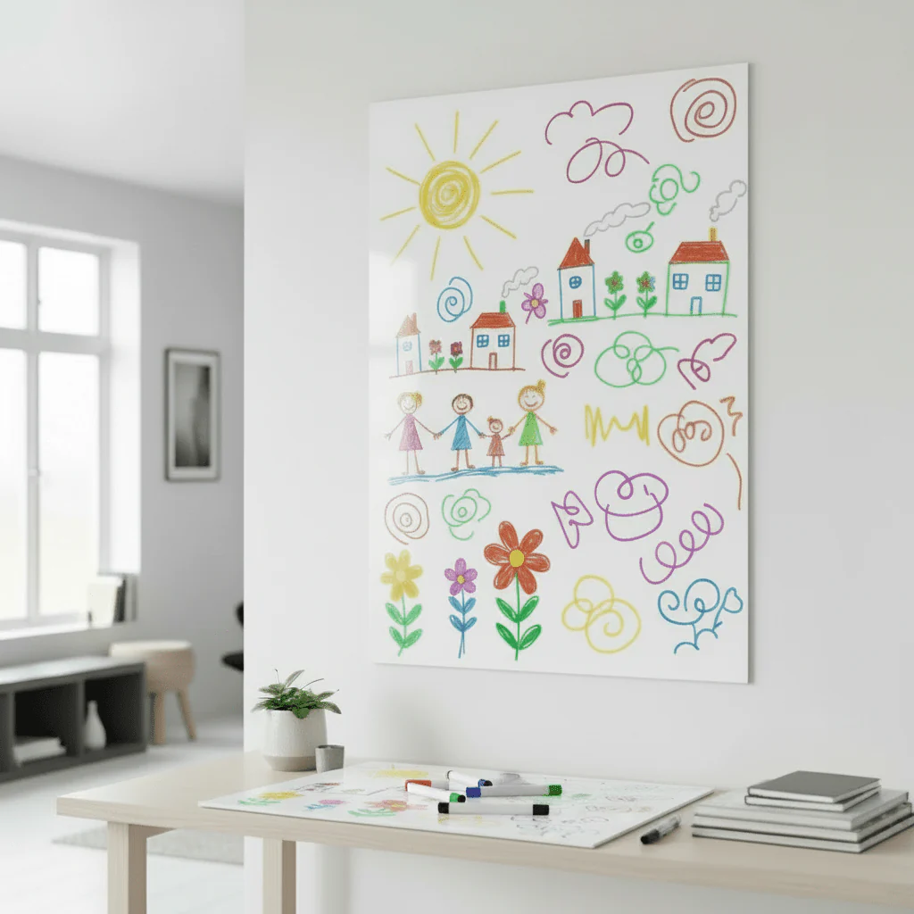 Whiteboardfolie med tusj